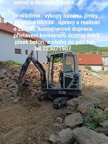 Stavební.demolični.výkopove práce bagrem.autodoprava. - 3