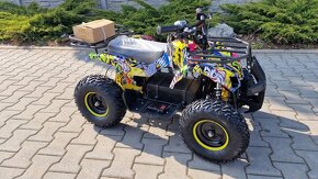 Dětská elektro čtyřkolka ATV Torino 1000W 48V Graffiti žlutá - 3