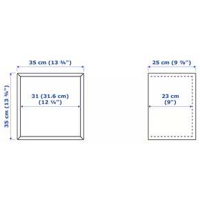 3x Ikea EKET nástěnná skříňka, tmavě šedá, 35x25x35cm - 3