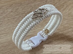 PARACORD náramek (19 cm) white - 3