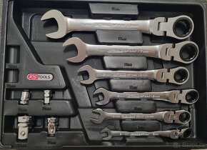 Sada dvojitých očkových klíčů KS Tools - 3