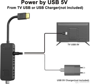 DVB-T2 přijímač Dcolor HDMI kabelová TV - 3