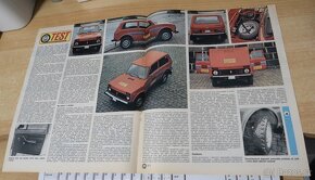 LADA NIVA 1600, DOBOVÝ TEST 1989, 3X DVOJSTRANA 52cmx33cm - 3