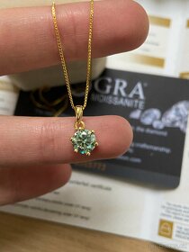 zlatý stříbrný náhrdelník moissanit diamant diamantový - 3