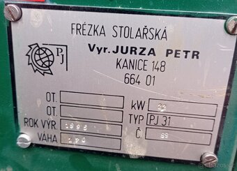 Stolařská frézka Jurza PJ31 - 3