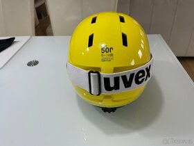 Prodám dětskou helmu Wenze žlutá XS i s brýlemi - 3
