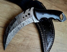 lovecký Damaškový nůž KARAMBIT 23,5 cm ručně vyrobeno - 3