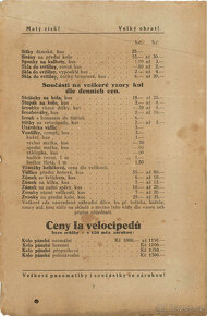 Historická jízdní kola - ceník 1923 - 3