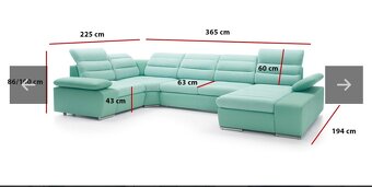 Rohová sedací souprava Korfu II + potahy zdarma - 3