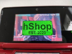 PRODÁNO - Nintendo 3DS Flame Red+homebrew hack+32GB karta - 3