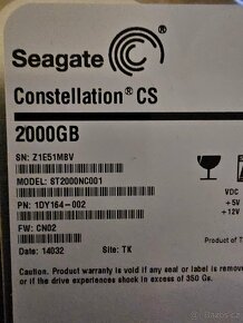 PRODÁM HDD SEAGATE CONSTELLATION CS 2TB NA DOŽITÍ (viz text) - 3