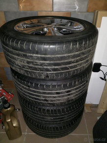 ALU chrom disky 7,5Jx17 ET45 s letní pneu 225/50 R17 - 3