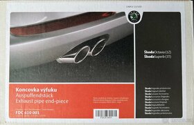 Koncovka výfuku Škoda Octavia 2, Superb 2 chrom - 3