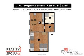 Prodej, byty/2+kk, 52 m2, Svojsíkova stezka 944/2, 47001 Čes - 3