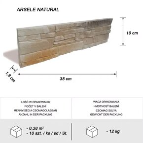 Prodám kámen betonový Arsele Natural - 3
