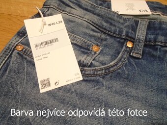 Pánské nové straight džíny C&A/W40/L32/XXL/50cm/109m - 3