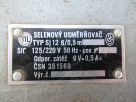 selenový usměrňovač Sj 12 6/0,5 - 3