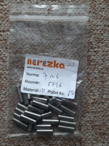 Nerezové válcové kolíky 3,4,5 mm - 3