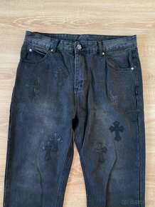 Custom Chrome Hearts Jeans Black - 3