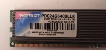 RAM modul Patriot Memory PDC24G6400LLK 4GB DDR2 800MHz - 3