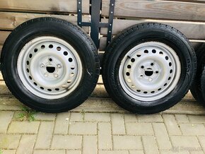 15” VW plechový disk 5x112,letní pneu Barum Vanis 195/70/15c - 3