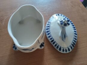 Starožitná Ruská porcelánová dozička GZHEL VINTAGE - 3