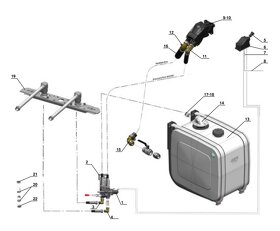 Hydraulická sada pro tahače/sklápěče jednookruh, dvouokruh - 3