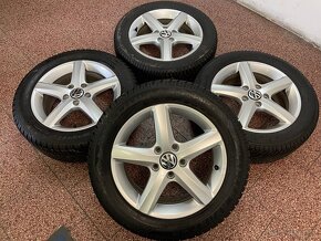 Originál Volkswagen ALU kola 5x112 r16 zimní pneu 8mm - 3