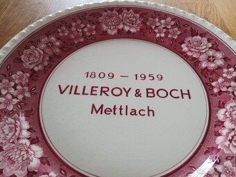 PĚKNÝ VÝROČNÍ TALÍŘ VILLEROY A BOCH 1959 - 3