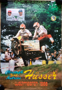 závodní motokáru plakát Mistrovství ČSSR auta Yamaha Honda - 3