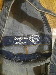 NOVÉ Desiqual jeans kalhoty - zahradníky 9-10let - 3