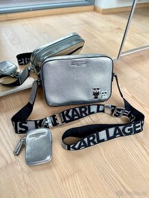 STŘÍBRNÁ CROSSBODY KABELKA KARL LAGERFELD - 3