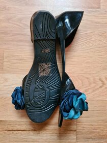 Sandálky – gumové s květinami - 3