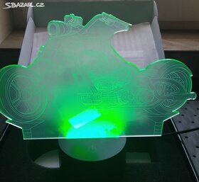 LED lampa Ilusion 3D noční světlo MOTOCYKL - 3