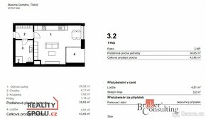 Podnájem, byty/1+kk, 37.5 m2, Maxima Gorkého 597, Nové Dvory - 3