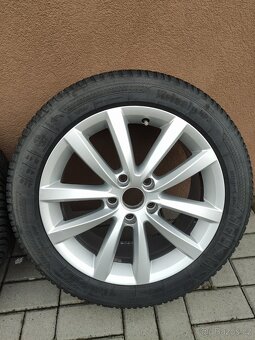Alu sada kol orig. VW 5x112, R17 s kvalitním zimním pneu 5-6 - 3