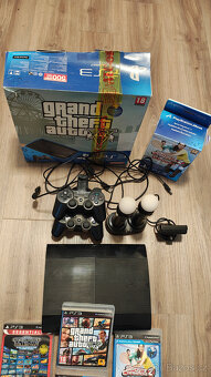 PlayStation 3, 500GB, GTA 5 Edition, 2 ovladače+Move+Hry - 3