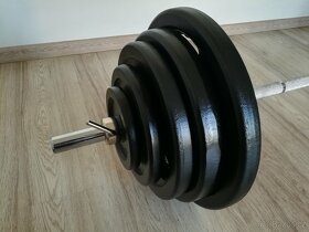 Prodám novou bench činku o celkové váze 114 kg České výroby - 3