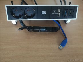 Zásuvková lišta Bachmann 230v 2x USB + modul do PC - 3