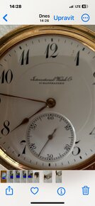 Celozlaté tříplášťové kapesní hodinky Schaffhausen. - 3