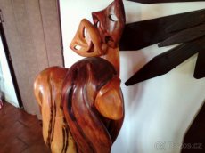 Dřevěná socha - Divadelní můzy - 3