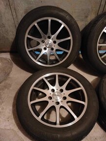 4ks alu disky Dezent 5x114,3 r16 pneu 205/55 r16 - 3