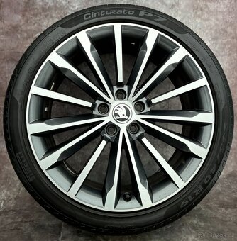 Originální Alu kola 5x112 Škoda Superb 3,III 235/40/19 DOT22 - 3