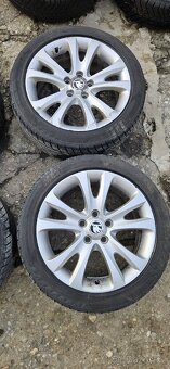 Alu kola trifid r17 5x112 superb, zimní pneu 225/45 - 3