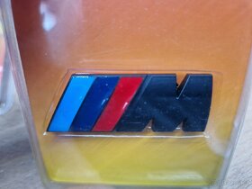 BMW M ZNAK / LOGO (2V1) – KOV,MATNÁ ČERNÁ,CELÁ SADA

 - 3