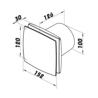 Ventilátot Domestic Fan Dalap 100 BF ECO - 3 ks - 3