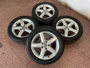 Originál Volkswagen ALU kola 5x112 r16 zimní pneu 6mm - 3