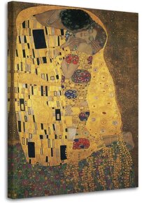 Obraz na plátně REPRODUKCE Gustav Klimt - Polibek - 80x120 - 3