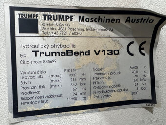 lis ohraňovací Trumpf TrumaBend V 130 - 3