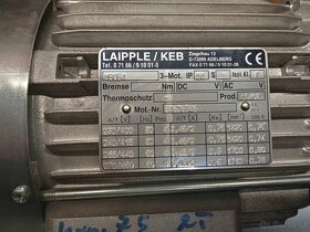 Elektromotor LAIPPLE / KEB ; 0,75KW ; 1420 ot/min - 3